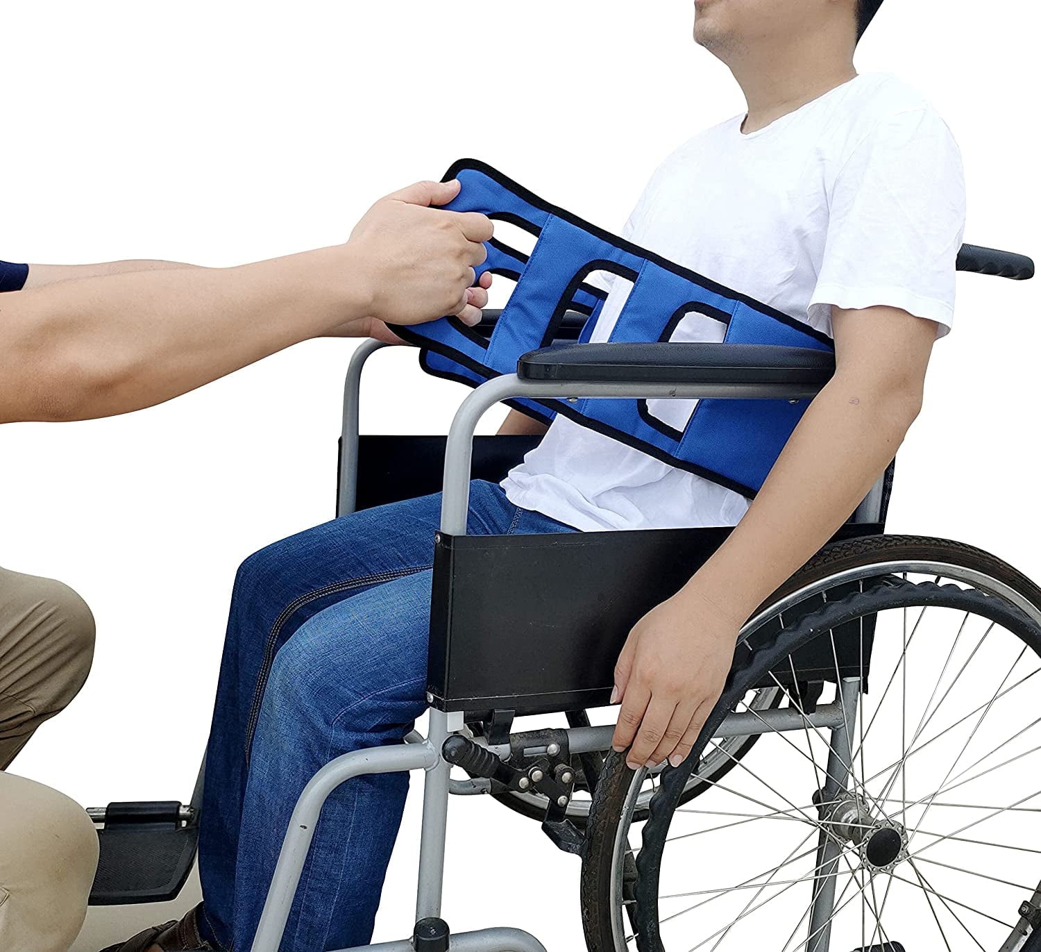Transfer Sling Gait Belt Transfer Belts, Safety Patient Lift Board Mobility Aids Equipment for Elderly or Patient(Blue)
