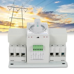 Transfer Switch AC 110V, 3P 63A Dual Power Switch, Manual Changeover Switch for Generator, Power Supply Backup System