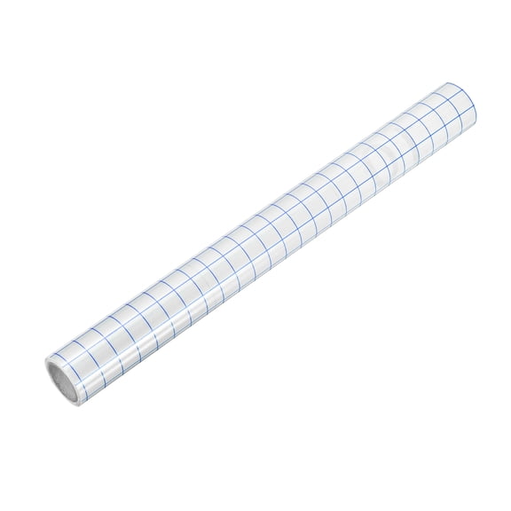Transfer Tape for Vinyl, 12" x 4.9 FT Clear Application Paper with Blue Alignment Grid Medium Tack Vinyl Transfer Tape Roll for Signs Stickers Decals Crafts