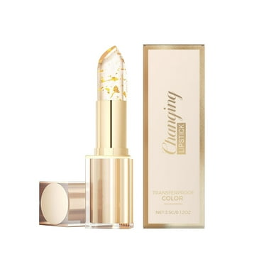 Transferproof Color Changing Lipstick,Gold Crystal Ph Lipstick Color Changing,Long Lasting 24 Hours Moisturizing Glossy Shine Lip Gloss for Women