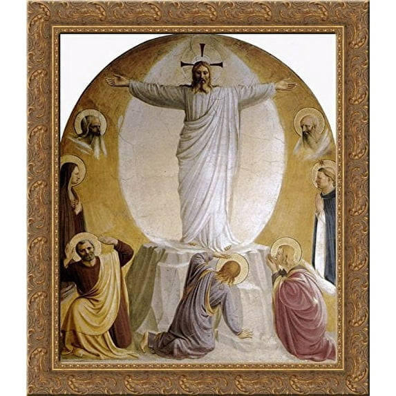 Transfiguration 24x20 Gold Ornate Wood Framed Canvas Art by Fra Angelico