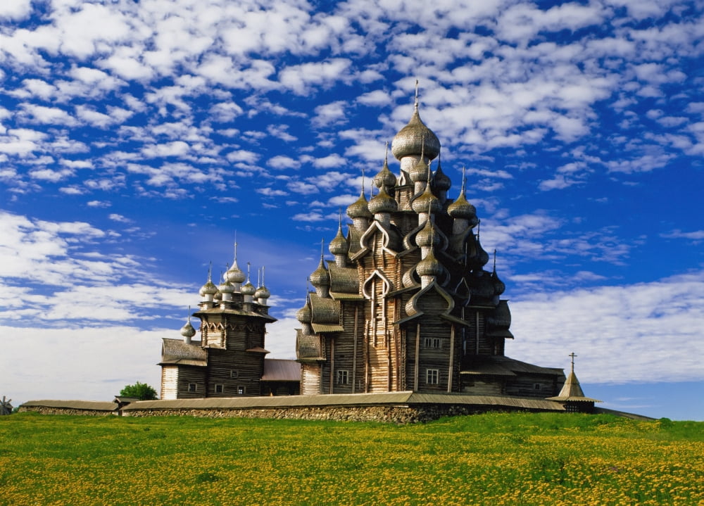 Transfiguration Cathedral On Kizhi Island Canvas Art - Ellen Rooney Design Pics (18 x 13)
