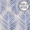 thumbnail image 1 of Transform Blue Palm Leaves Peel and Stick Wallpaper, 1 of 4
