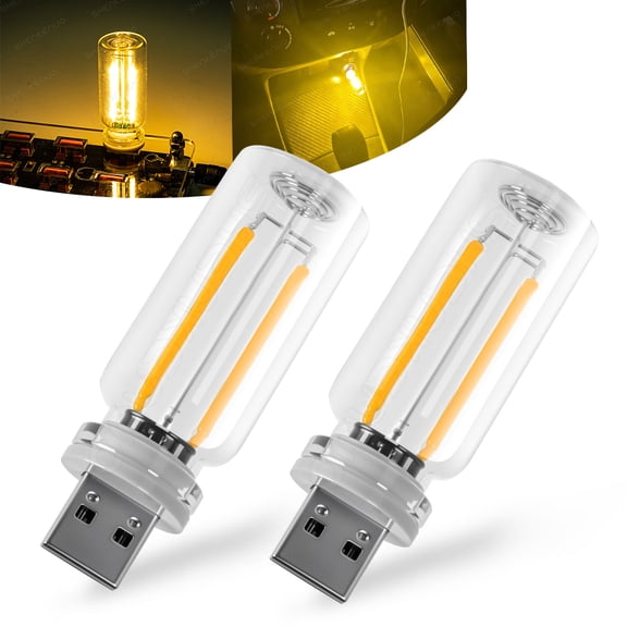 Transform Your Car Interior with Quayub 2PCS USB LED Mood Lights – Touch Control, Adjustable Brightness, Portable & Durable – Perfect for Night Driving, Home Décor, and Camping