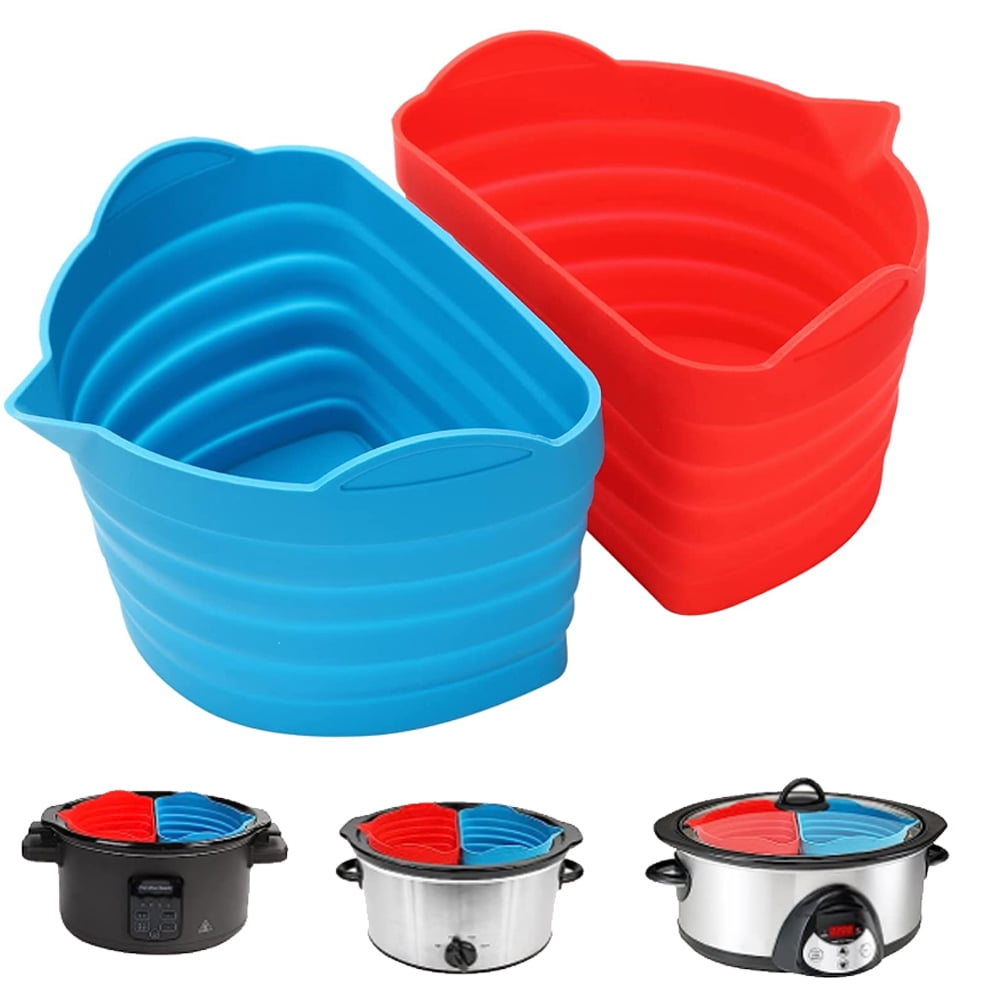 Transform Cooking with Blue+Red EcoFriendly Silicone Slow Cooker