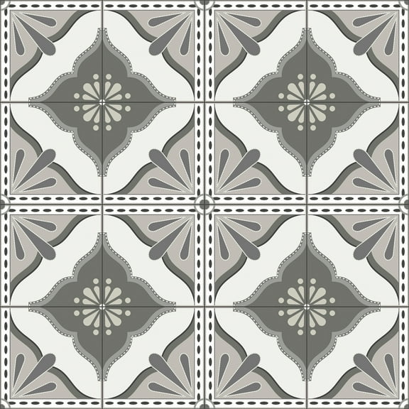 Transform Large Tile Mono Peel & Stick Wallpaper