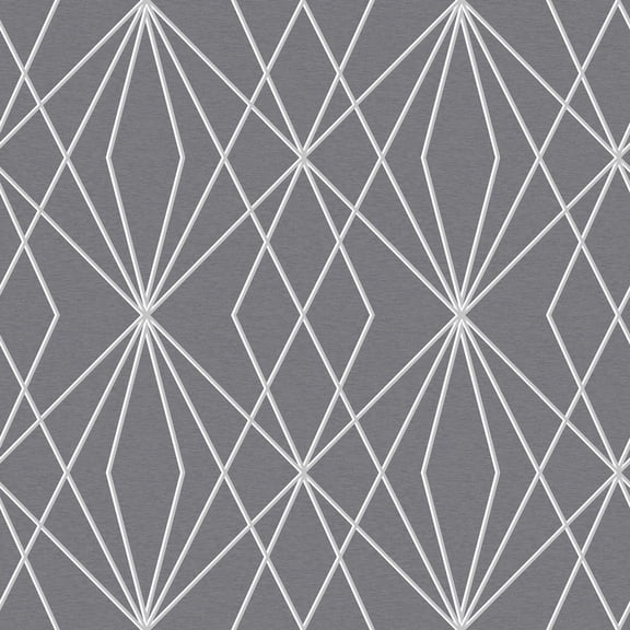 Transform Trellis Grey Peel and Stick Wallpaper