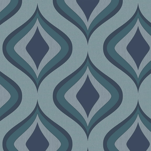 Transform Trippy Blue Peel & Stick Wallpaper