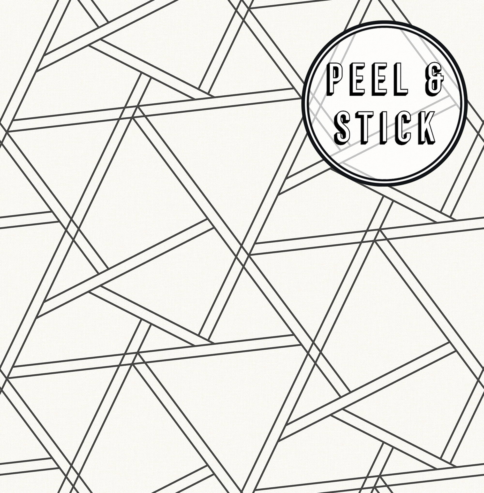 Transform White Geo Peel and Stick Wallpaper