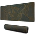 thumbnail image 1 of "Transform Your Workstation: Large, Waterproof Desk Mat with Non-Slip Rubber Base. Durable Seamed Edges. Perfect as Keyboard and Computer Mat, XL Black Mousepad - 31.5x11.8 inch.", 1 of 7