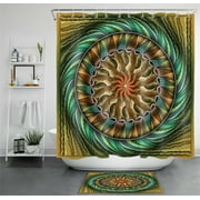 Transform Your Bathroom Oasis with Mandala Magic: Mystical Medallion Bath Set and Coordinating Hooks