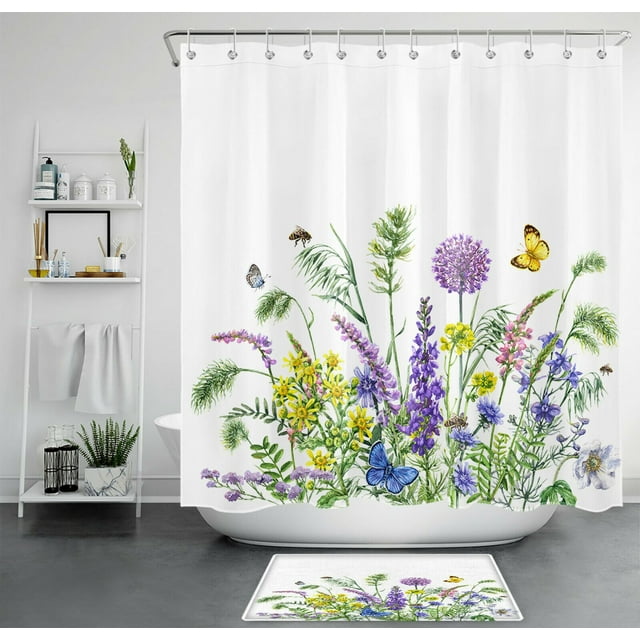 Transform Your Bathroom Oasis with a Whimsical Floral Butterfly Theme