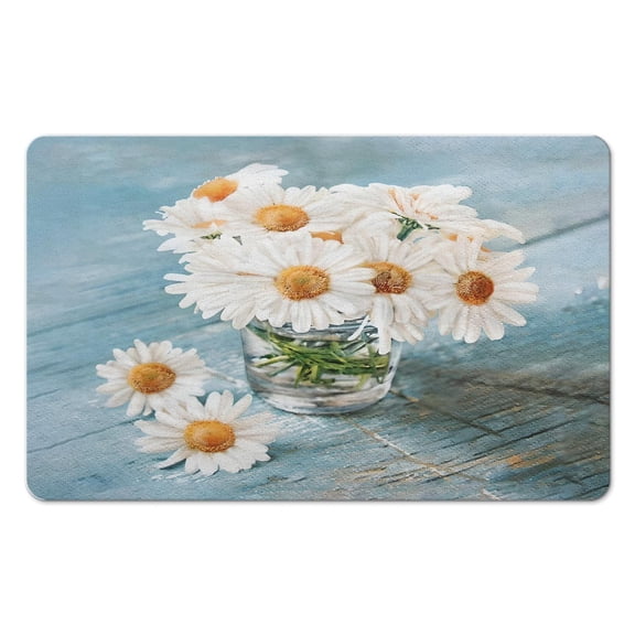 Transform Your Bathroom Soft Superfine Fiber Flower Bath Rugs, Non Slip - Machine Washable, Ideal for Shower Room, 20x32 inch.