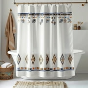 Transform Your Bathroom into a Bohemian Oasis with our AztecInspired Shower Curtain Add a Touch of Rustic Charm to Your Daily Routine