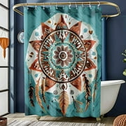 Transform Your Bathroom into a Bohemian Oasis with our Dreamcatcher Shower Curtain