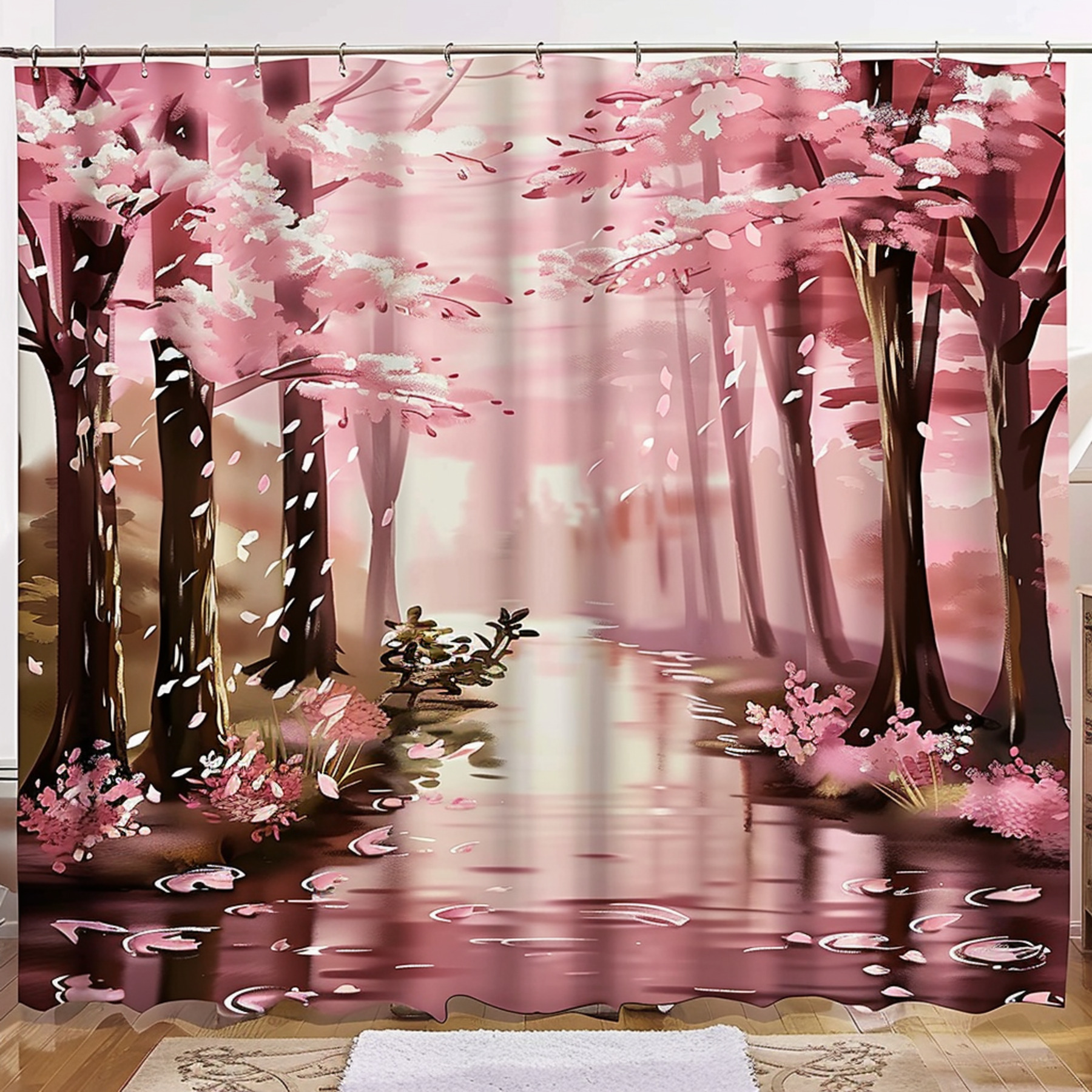 Transform Your Bathroom into a Cherry Blossom Forest Oasis with this ...