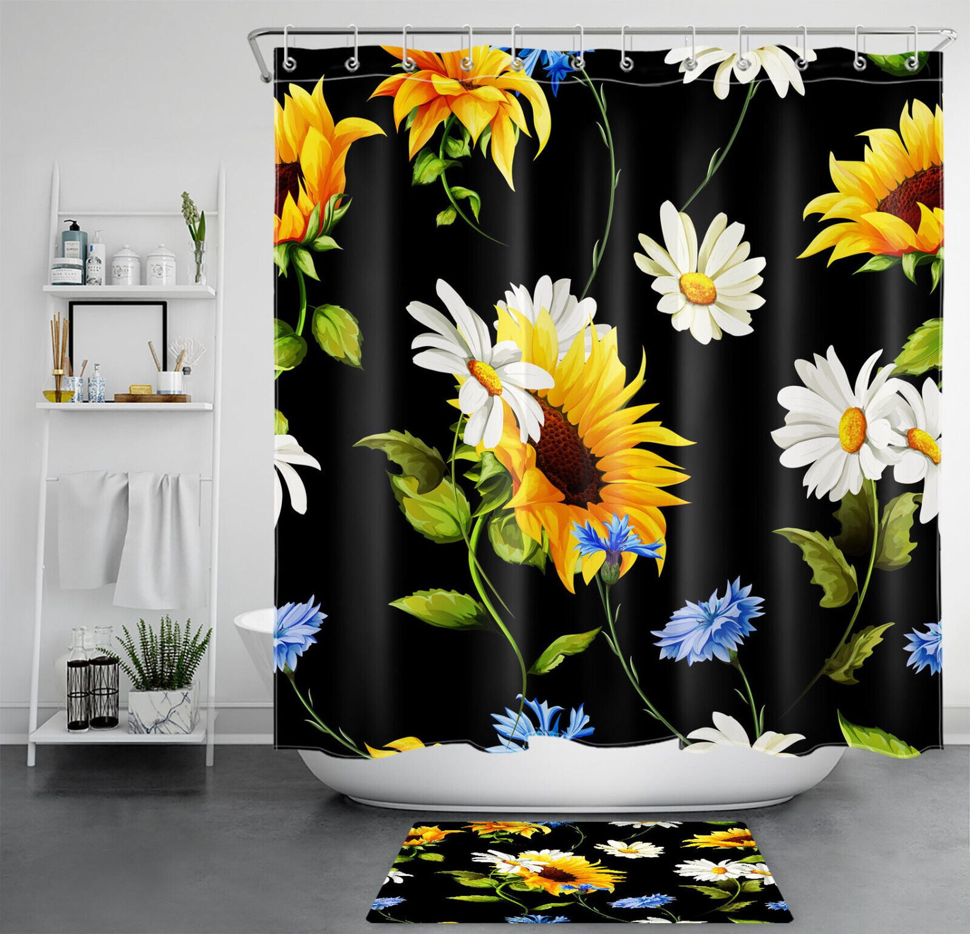 Transform Your Bathroom into a Festive Oasis with the Tropical Flamingo Christmas Shower Curtain