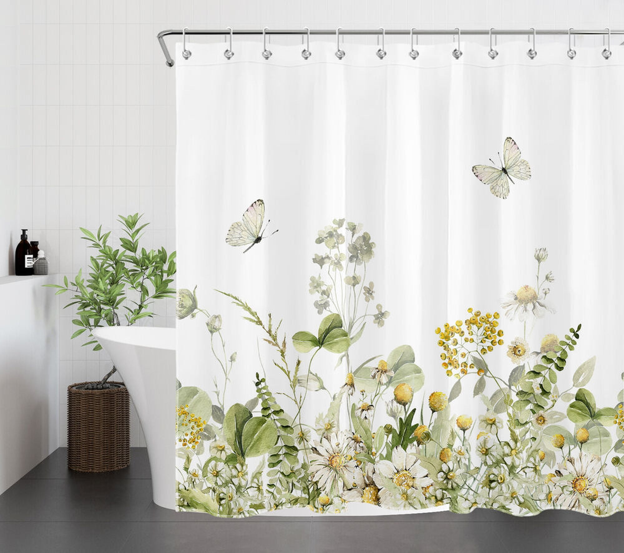 Transform Your Bathroom into a Garden Oasis with a Sage Green Butterfly ...