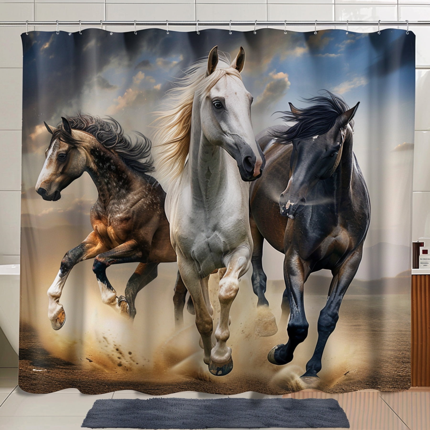 Transform Your Bathroom into a Majestic Oasis with our Horse Themed