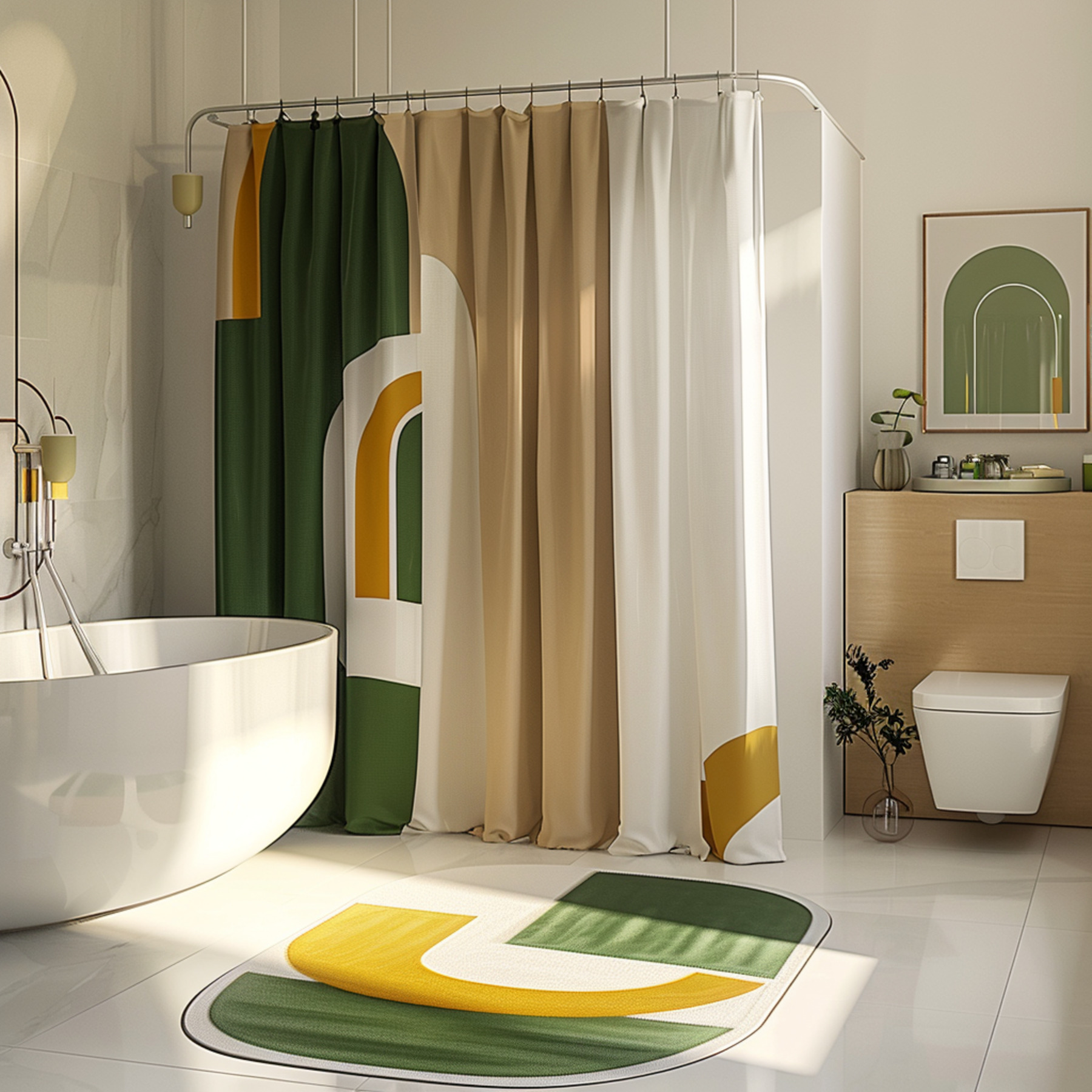 Transform Your Bathroom into a Modern Oasis with our Vibrant Green and