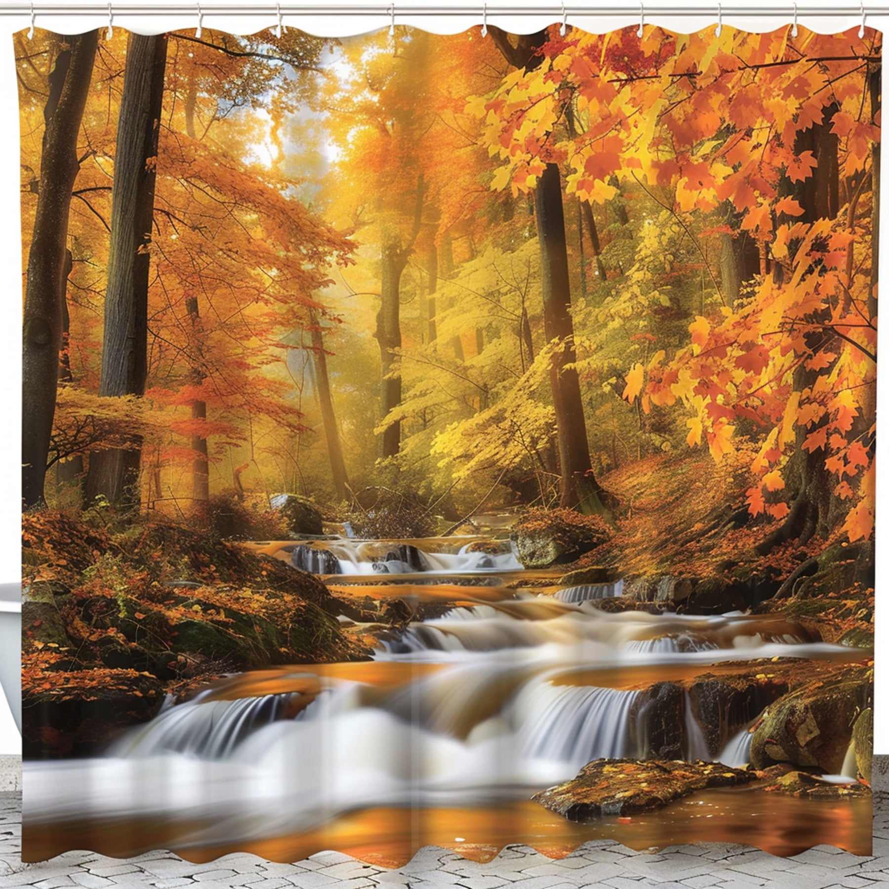 Transform Your Bathroom into a Serene Autumn Oasis with this Stunning