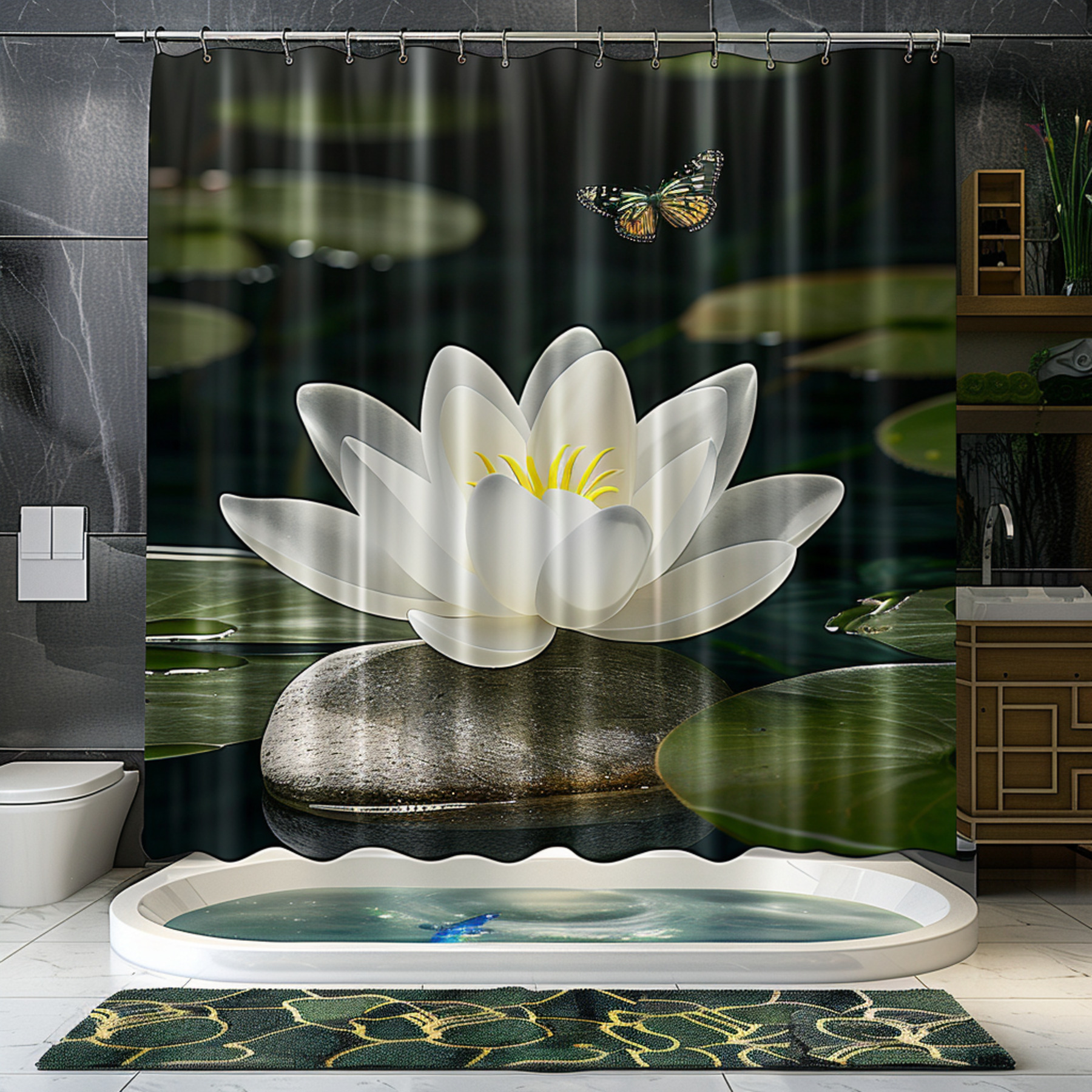 Transform Your Bathroom into a Serene Oasis with White Water Lily