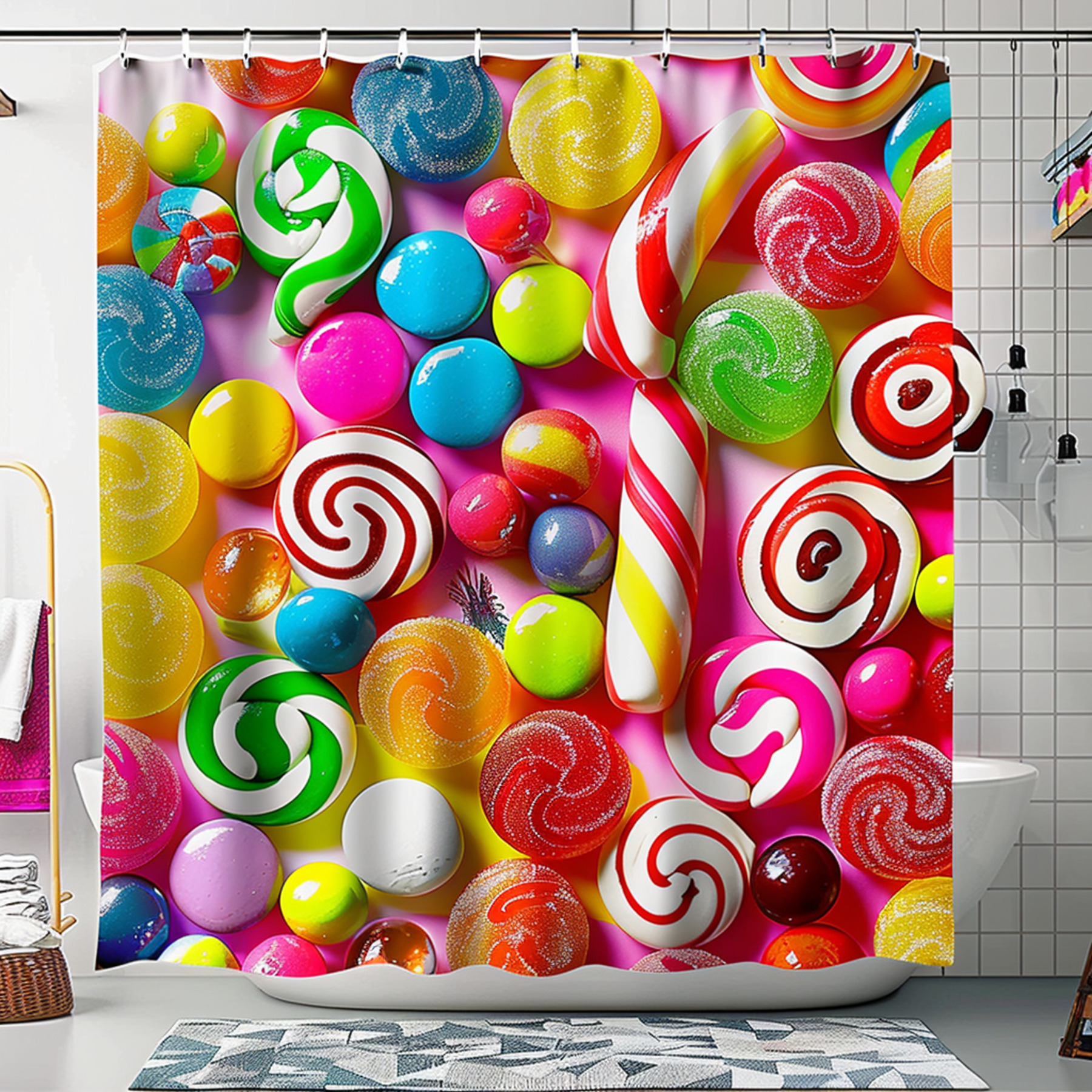 Transform Your Bathroom into a Sweet Paradise with Colorful Candy