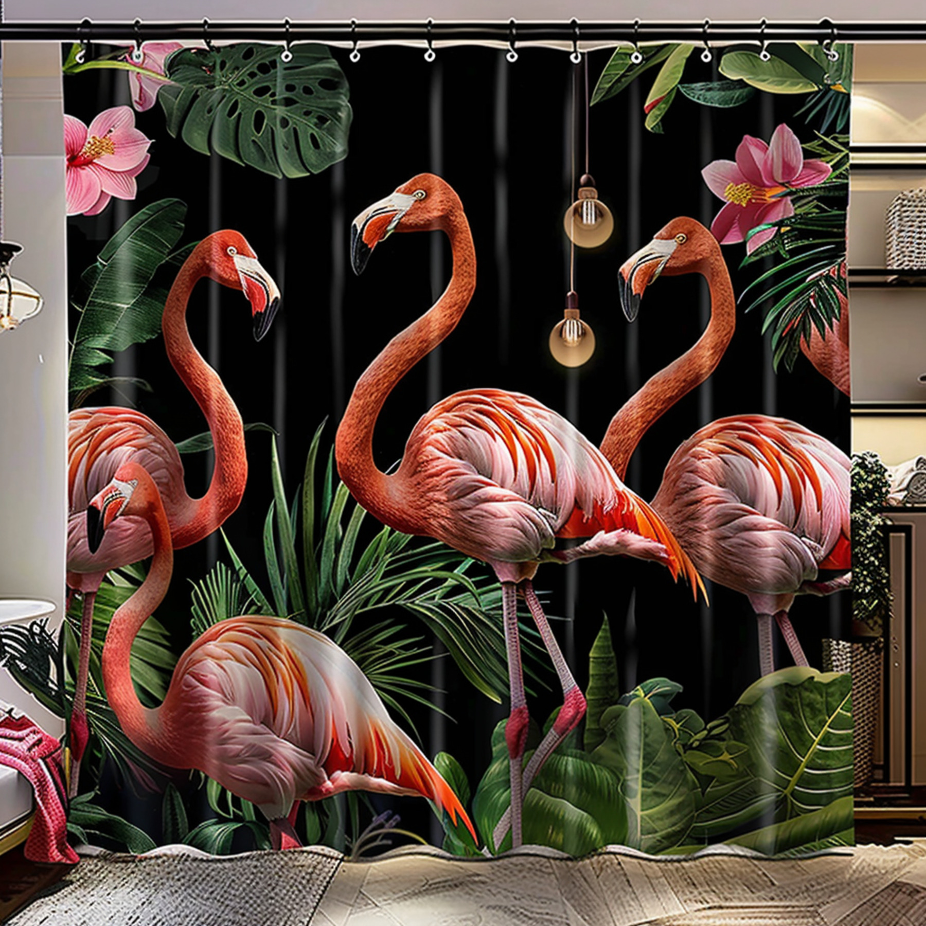 Transform Your Bathroom into a Tropical Oasis with our Flamingos in