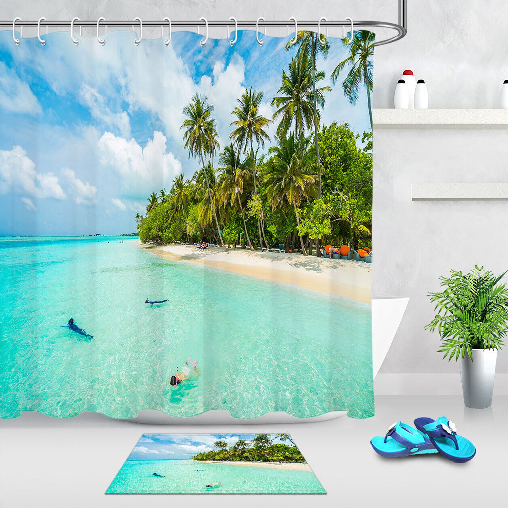 Transform Your Bathroom into a Tropical Oasis with this BeachThemed