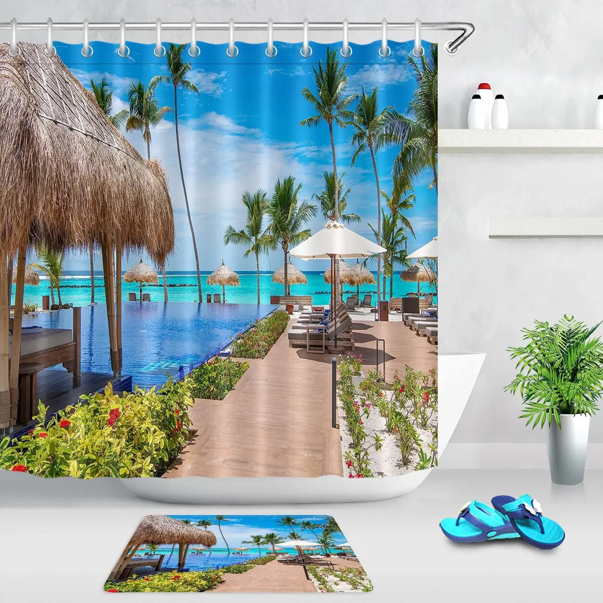 Transform Your Bathroom into a Tropical Oasis with this Summer Beach