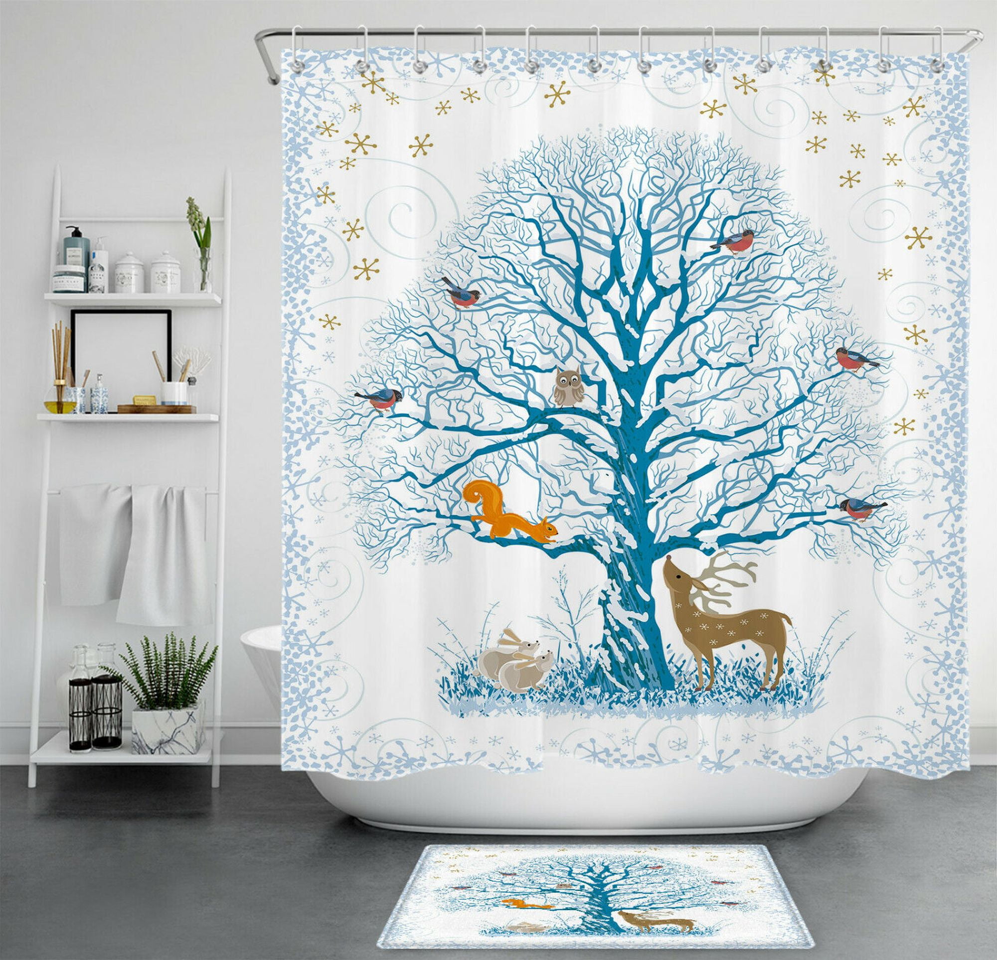 Transform Your Bathroom into a Whimsical Winter Retreat with our Forest