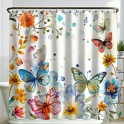 Transform Your Bathroom into an Art Gallery with Watercolor Butterfly Shower Curtain Stand Out from the Ordinary