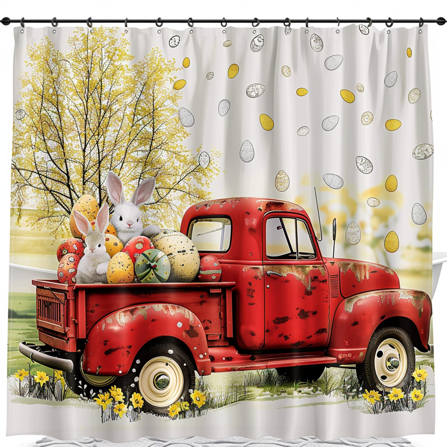 Transform Your Bathroom into an Easter Wonderland with Our Retro Red