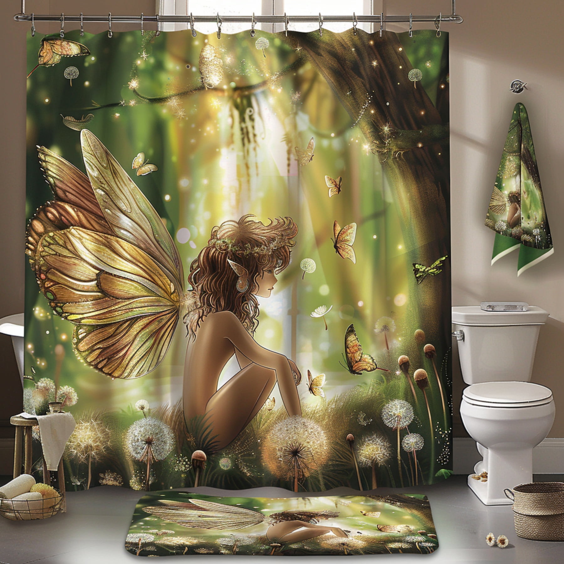 Transform Your Bathroom into an Enchanted Forest with Whimsical Fairy Shower Curtains Add Magic