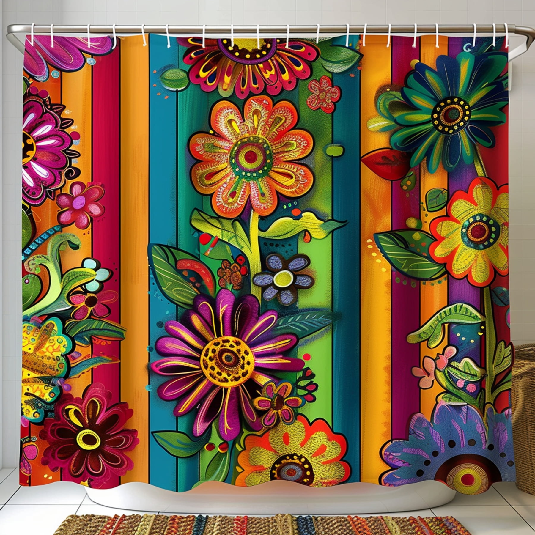 Transform Your Bathroom with Boho Chic Shower Curtains Vibrant Colors ...