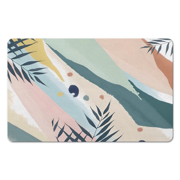 Transform Your Bathroom with Our Cute Abstract Non-Slip Bath Rug - Long & Washable for Tub and Shower Use!