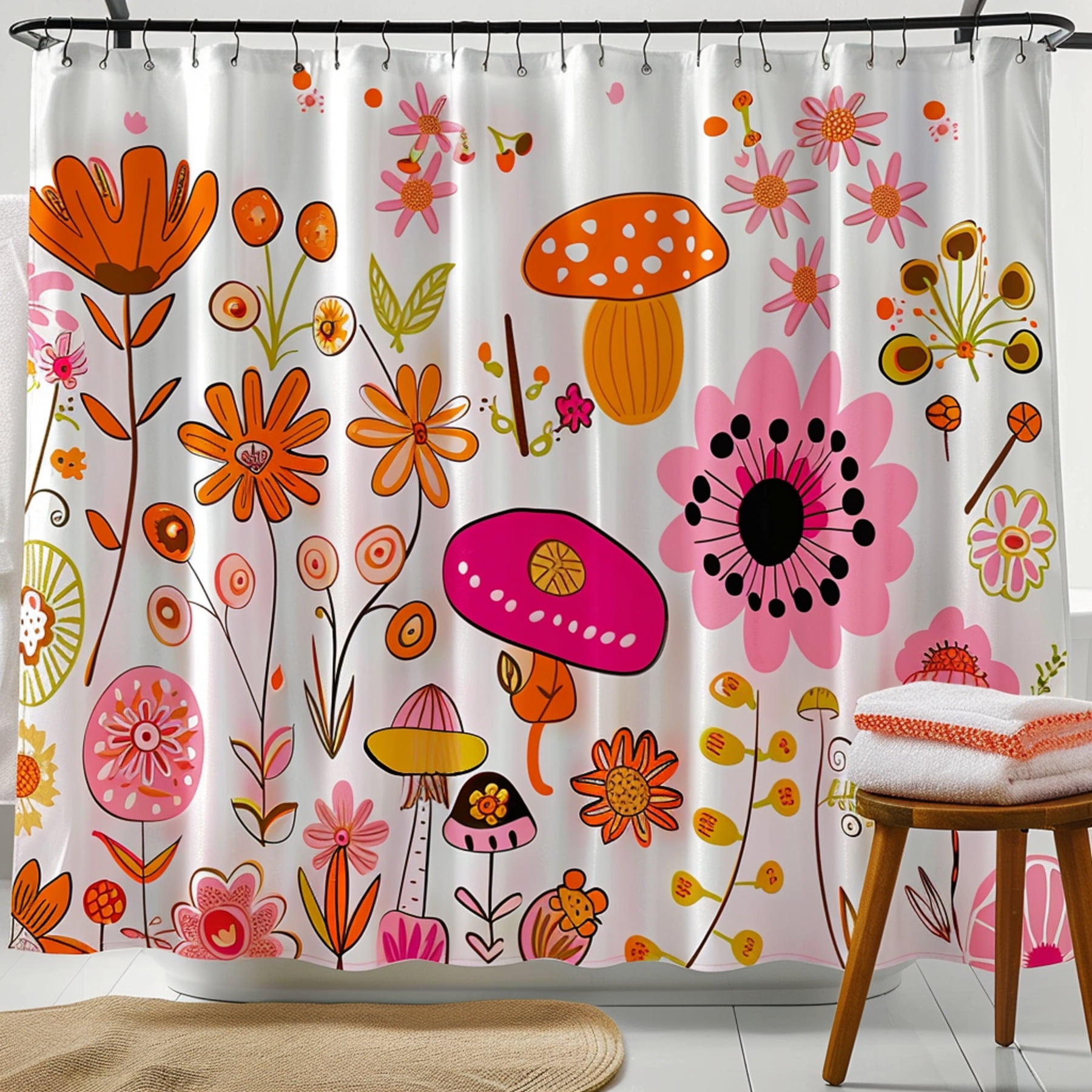 Transform Your Bathroom with Whimsical Folk Art Shower Curtains Perfect
