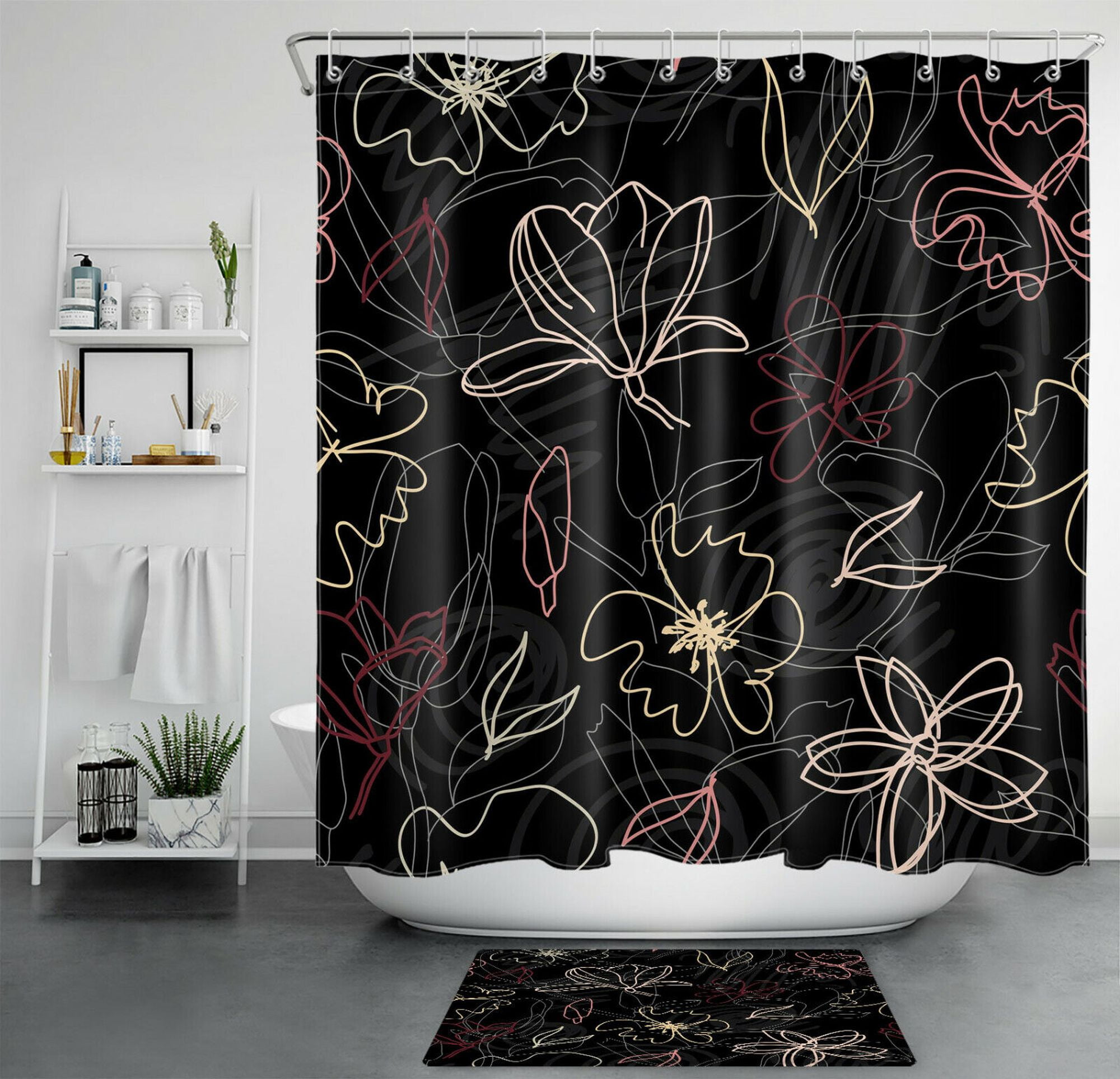 Transform Your Bathroom with a Bold Floral Shower Curtain Elevate
