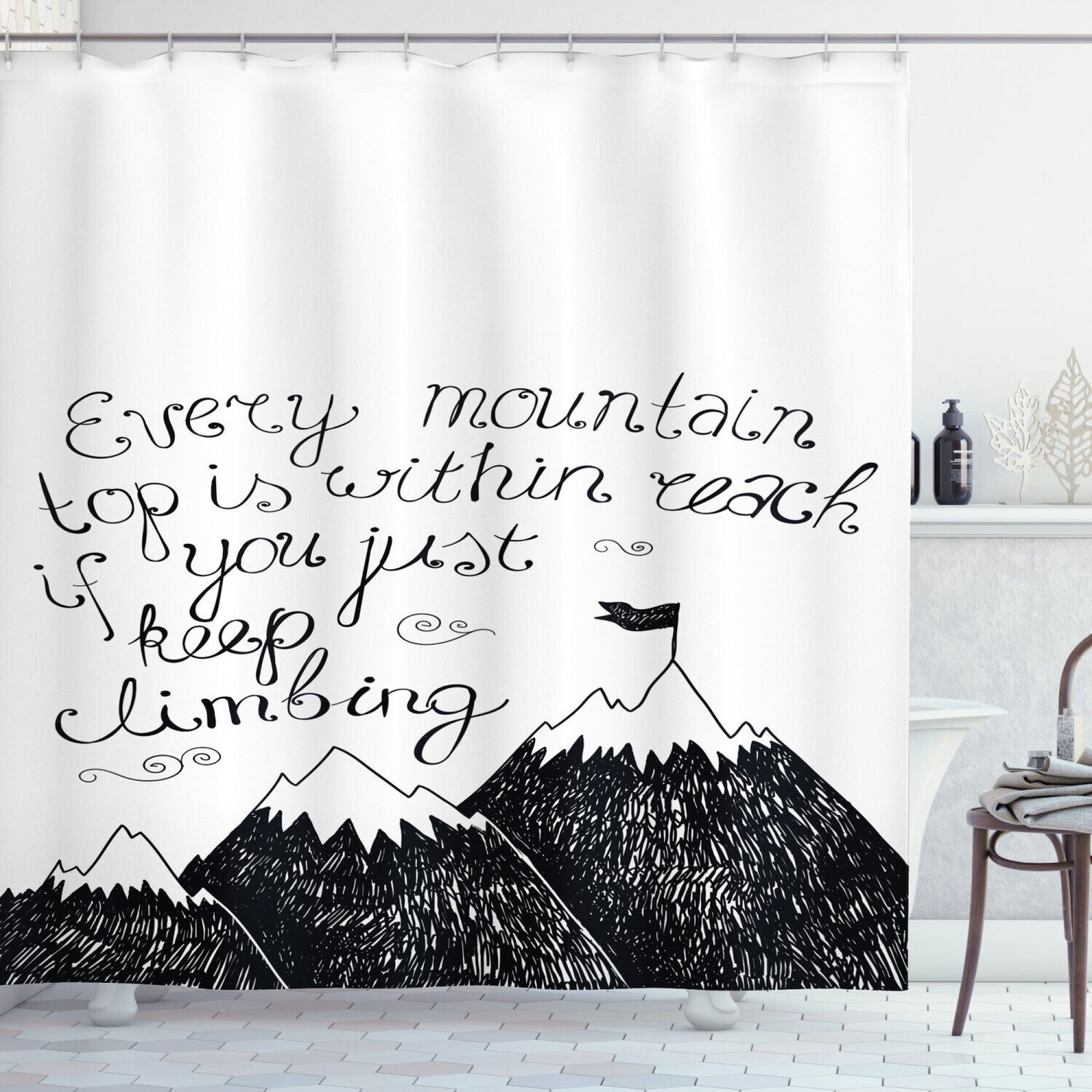 Transform Your Bathroom with a Stunning Mountain View Shower Curtain Enhance Your Space with