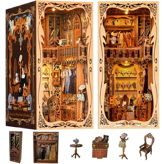 Transform Your Bookshelf with Book Nook Kit Create a Magical Miniature Diorama with LED Light