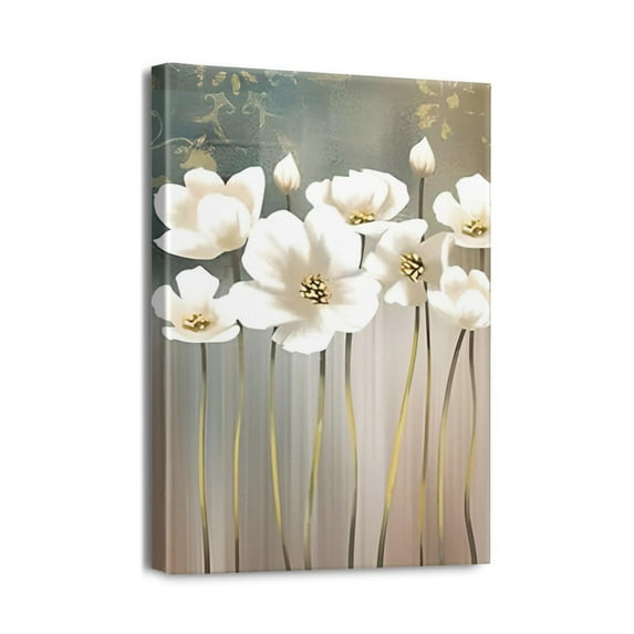 Transform Your Decor with 12X16 inch Gold Botanical Floral Artwork Perfect for Bedroom, Bathroom, Kitchen or Office