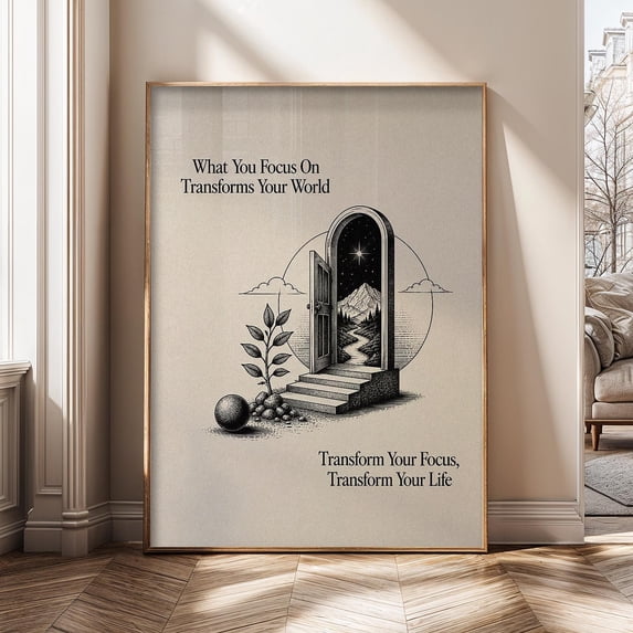 Transform Your Focus Motivational Quote Mindset Self Growth Therapy ...