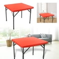 thumbnail image 1 of Square Elastic Table Cover for Instant Home Upgrade Stretchable Dining Room, 1 of 6