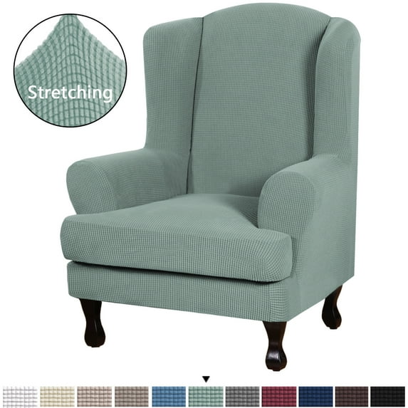 Transform Your Living Space with Our 2-Piece Soft Wingback Chair Slipcover
