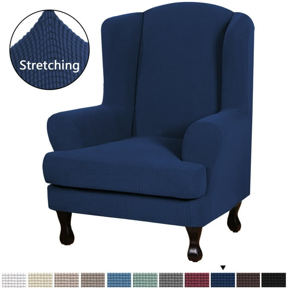 Transform Your Living Space with Our 2-Piece Soft Wingback Chair Slipcover