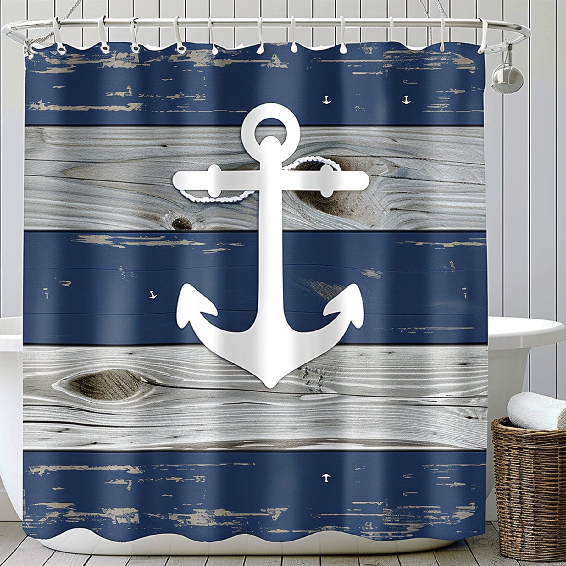 Transform your bathroom into a coastal oasis with our Nautica fabric
