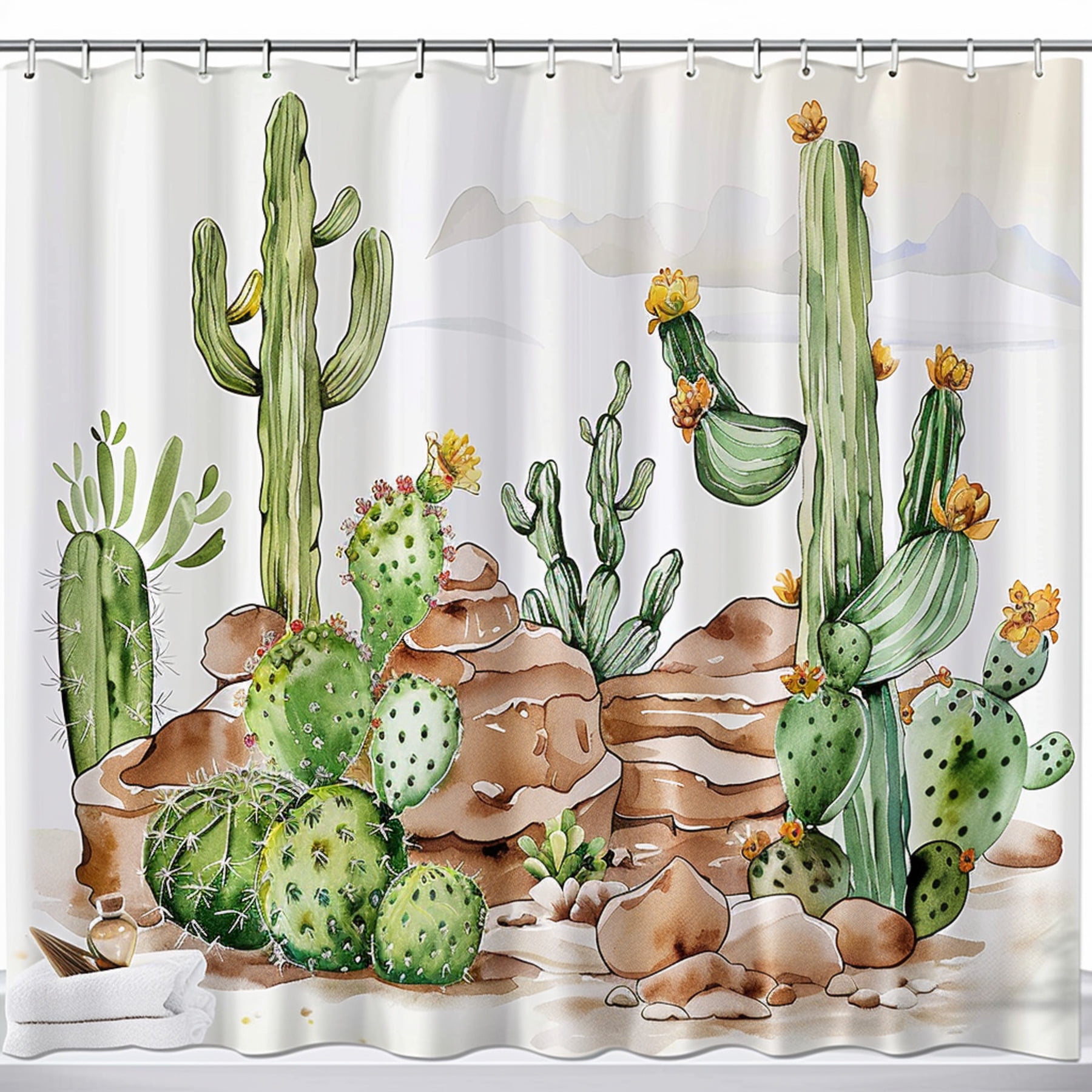 Transform your bathroom into a desert oasis with this highly detailed