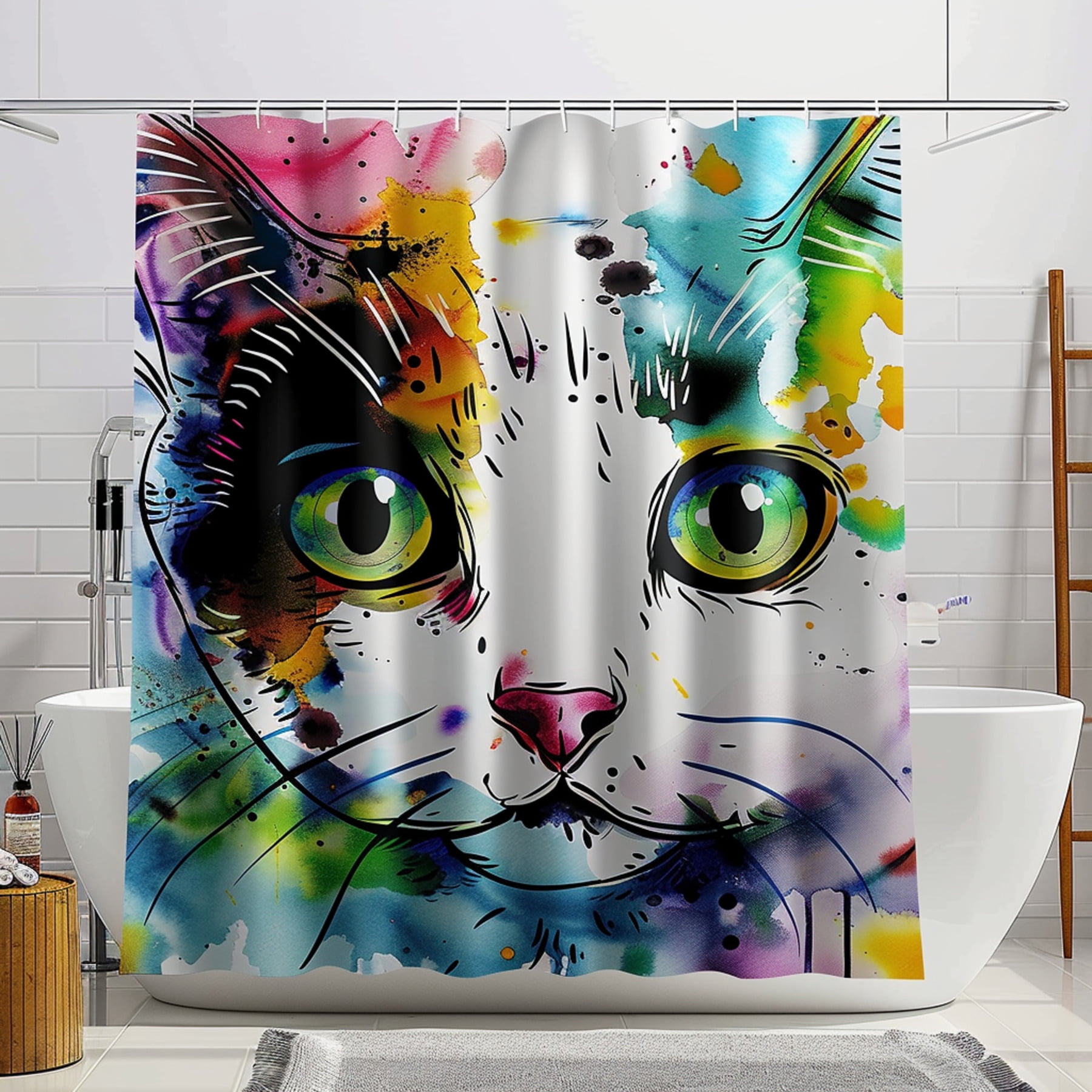 Transform your bathroom into a vibrant masterpiece with our eyecatching ...