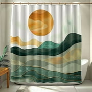Transform your bathroom into a vibrant oasis with our stunning landscapeinspired shower curtain Experience the beauty of nature in every shower