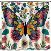 Transform your bathroom with a vibrant butterfly boho design by Kelly Neuimpler a stunning upgrade for your shower